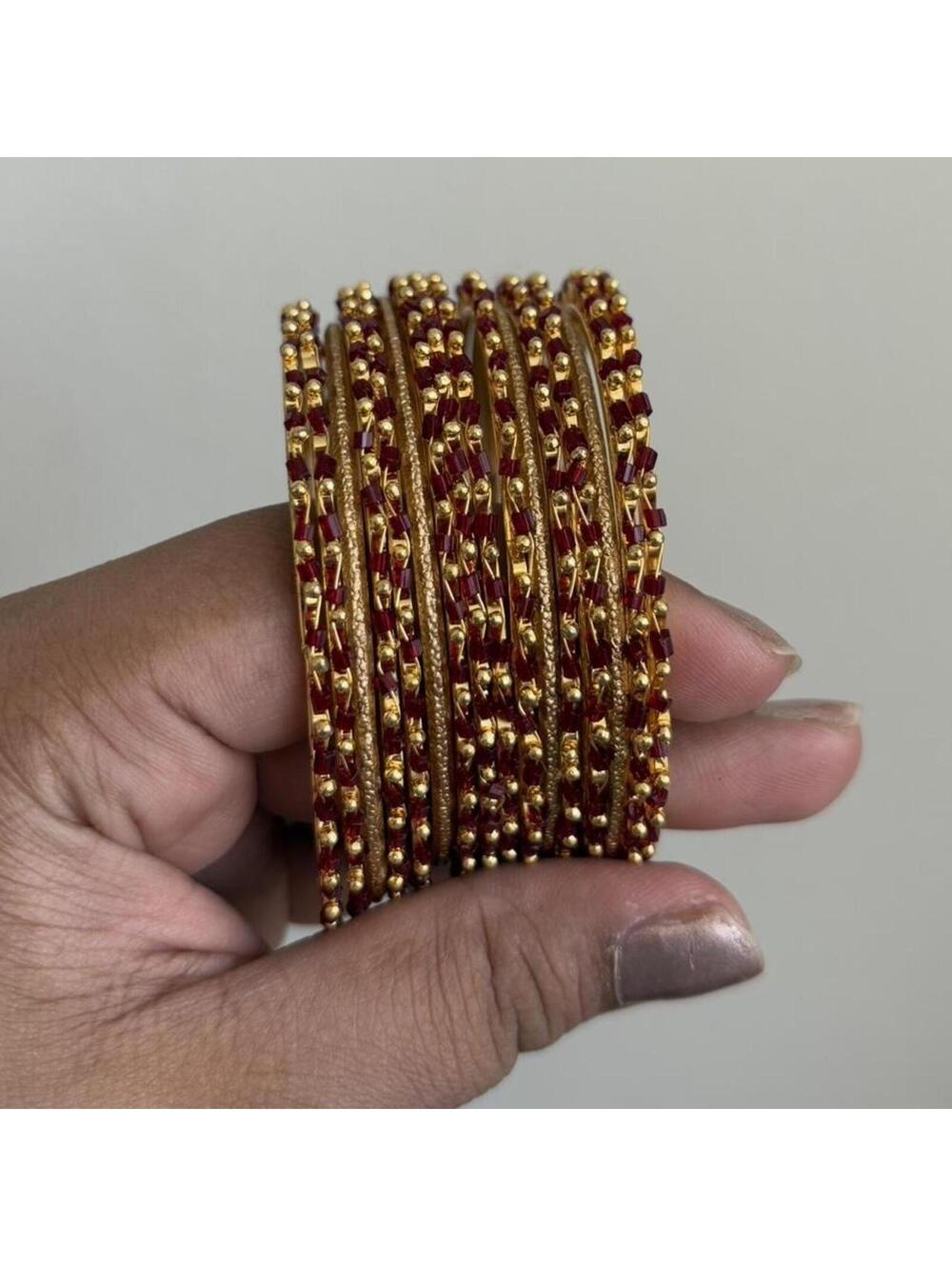 Red and gold bangles #bangles #jewelry #indian